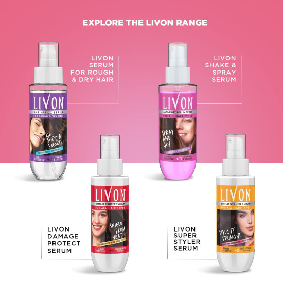 Livon Hair Serum For Women - Smooth, Frizz-Free & Glossy Hair