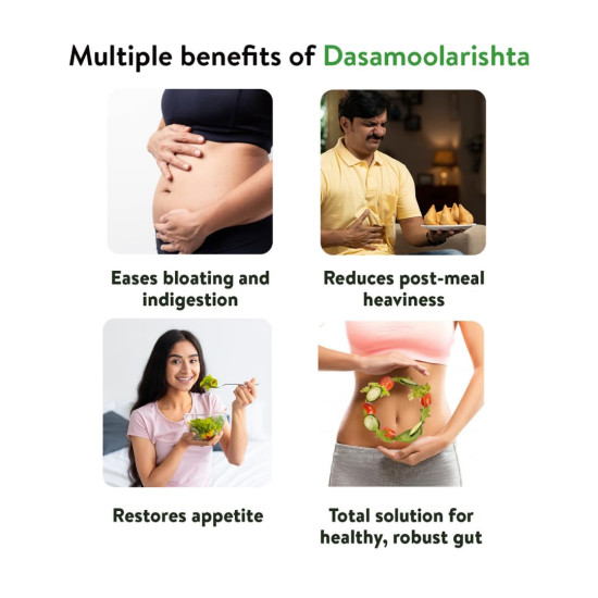 Kerala Ayurveda Dasamoolarishta 450 ml - Digestive Tonic for Bloating & Indigestion