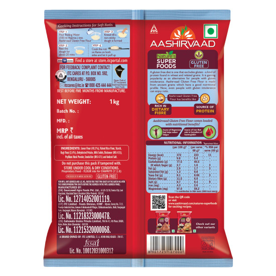 Aashirvaad Nature's Superfoods Gluten Free Flour - Super Nutritious & Gluten-Free