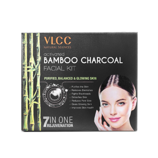VLCC Activated Bamboo Charcoal Facial Kit - Purified & Glowing Skin