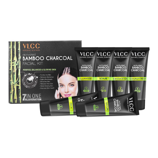 VLCC Activated Bamboo Charcoal Facial Kit - Purified & Glowing Skin