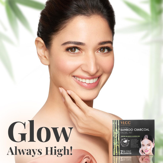 VLCC Activated Bamboo Charcoal Facial Kit - Purified & Glowing Skin