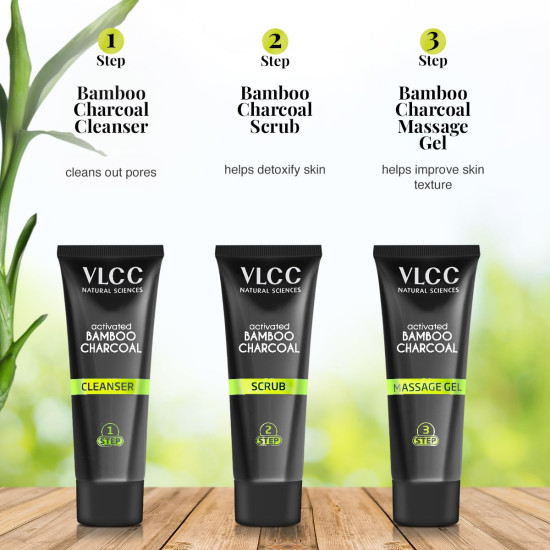 VLCC Activated Bamboo Charcoal Facial Kit - Purified & Glowing Skin