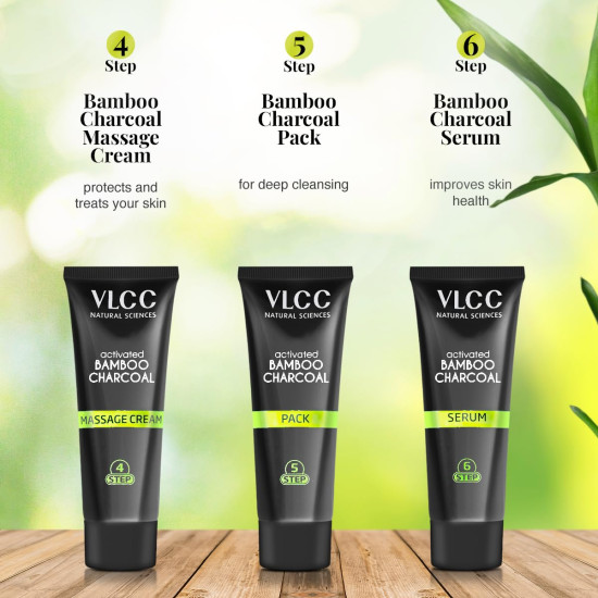 VLCC Activated Bamboo Charcoal Facial Kit - Purified & Glowing Skin