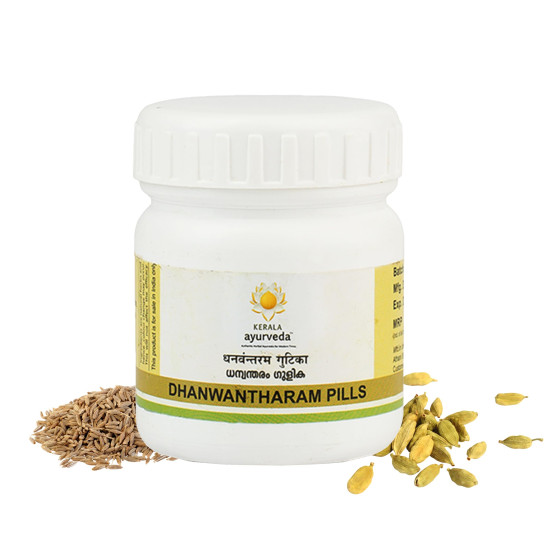 Kerala Ayurveda Dhanwantharam Pills - Herbal Digestive Health Solution