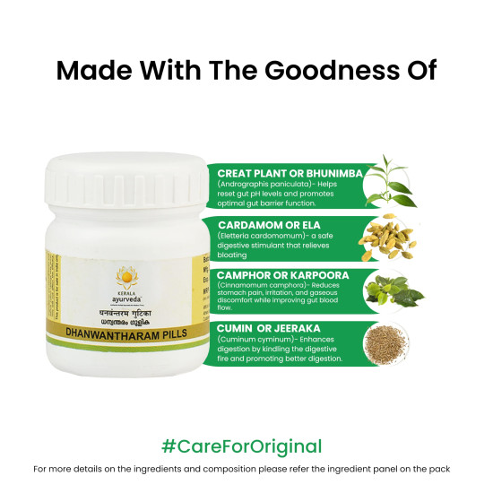 Kerala Ayurveda Dhanwantharam Pills - Herbal Digestive Health Solution