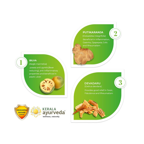 Kerala Ayurveda Indukantha Gritham Capsule - Herbal Ayurvedic Formula