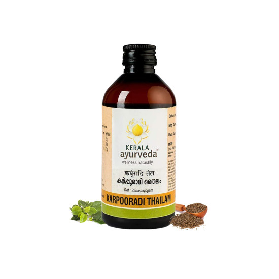 Kerala Ayurveda Karpooradi Thailam 200ml - Herbal Oil for Cough & Cold