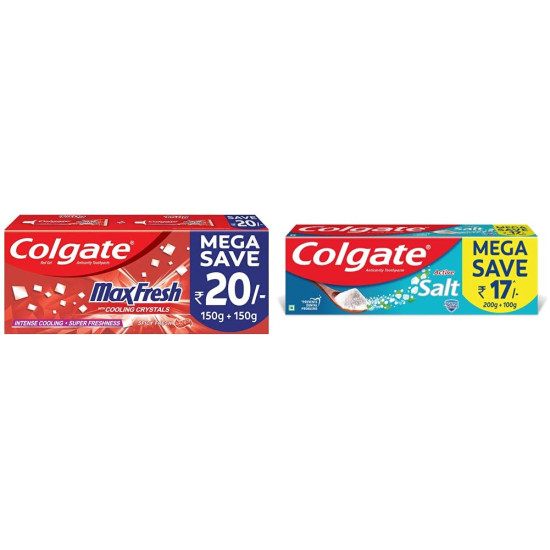 Colgate Maxfresh & Active Salt Toothpaste - Dual Pack for Freshness & Oral Health Colgate Maxfresh & Active Salt Toothpaste - Dual Pack for Freshness & Oral Health