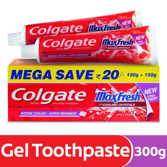 Colgate Maxfresh & Active Salt Toothpaste - Dual Pack for Freshness & Oral Health Colgate Maxfresh & Active Salt Toothpaste - Dual Pack for Freshness & Oral Health