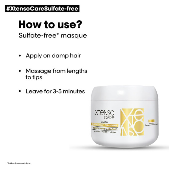 L'OREAL PROFESSIONNEL PARIS Xtenso Care Sulfate-Free Masque - Frizz Control & Shine