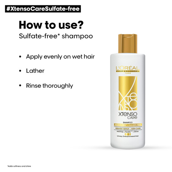 L'OREAL PROFESSIONNEL Xtenso Care Sulfate-Free Shampoo - Nourishing Hair Care