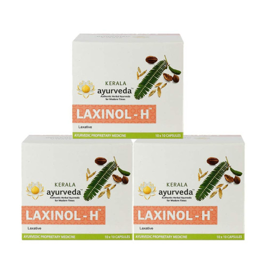 Kerala Ayurveda Laxinol-H - Non-Habit Forming Laxative Capsules