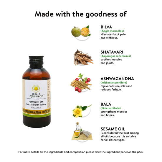 Kerala Ayurveda Mahanarayana Thailam - Ayurvedic Oil for Joint Health