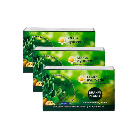 Kerala Ayurveda Brahmi Pearls - Natural Memory Booster Capsules
