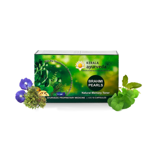 Kerala Ayurveda Brahmi Pearls - Natural Memory Booster Capsules
