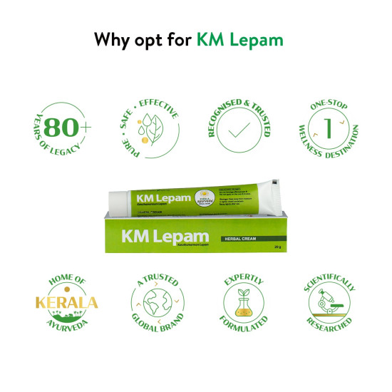 Kerala Ayurveda KM Lepam - Headache Relief Balm with Sallaki & Aloe Vera