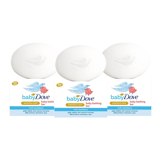 Baby Dove Rich Moisture Bathing Soap 75g Combo - Hypoallergenic & Nourishing