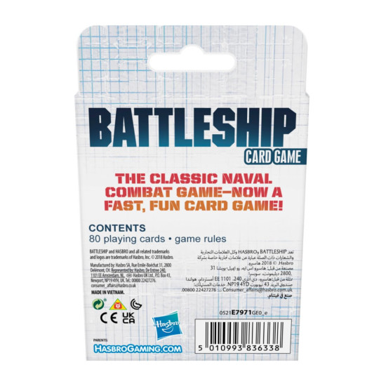 Hasbro Gaming Battleship Card Game - Strategic Fun for Kids Ages 7+