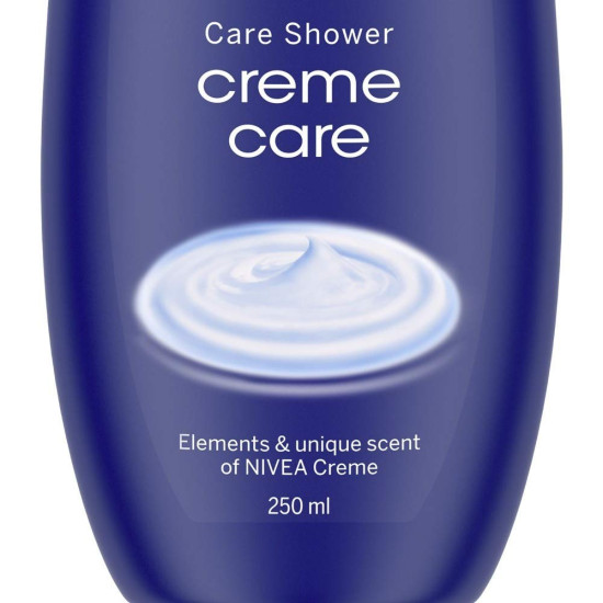 NIVEA Creme Care Shower Cream, 250 ml - Free Loofah Included