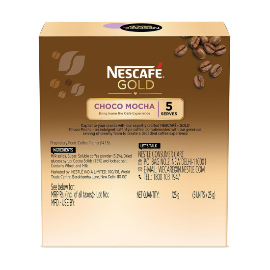 NESCAFE Gold Choco Mocha Instant Coffee Premix - Premium Café Experience
