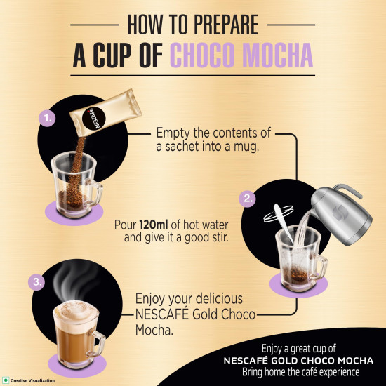 NESCAFE Gold Choco Mocha Instant Coffee Premix - Premium Café Experience