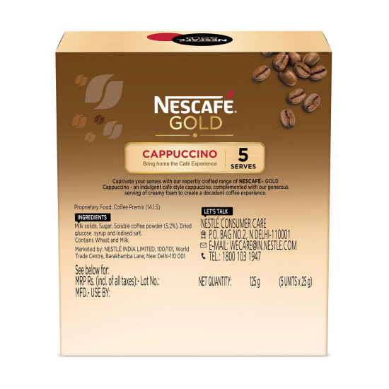 Nescafé Gold Cappuccino Instant Coffee Premix - Premium Café Experience