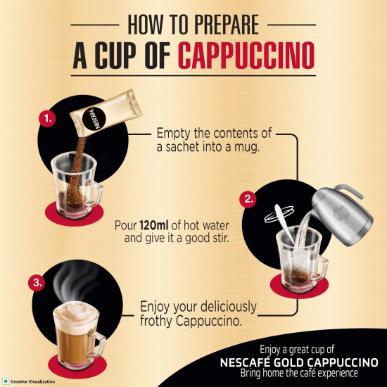 Nescafé Gold Cappuccino Instant Coffee Premix - Premium Café Experience