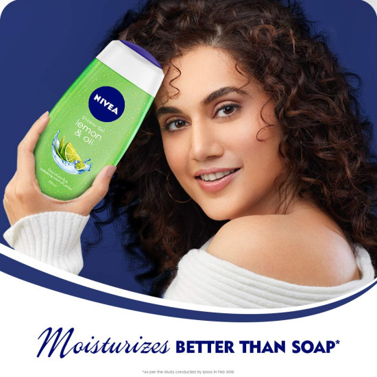 NIVEA Lemon and Oil Body Wash (Pack of 3) - Refreshing Care for Soft Skin