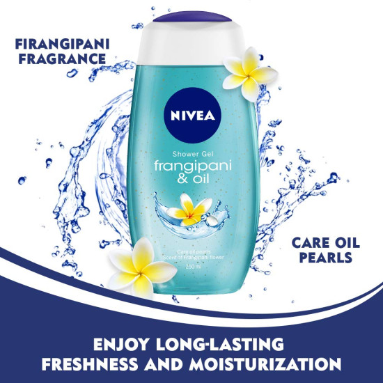 NIVEA Frangipani and Oil Body Wash - Refreshing Care Pack of 3