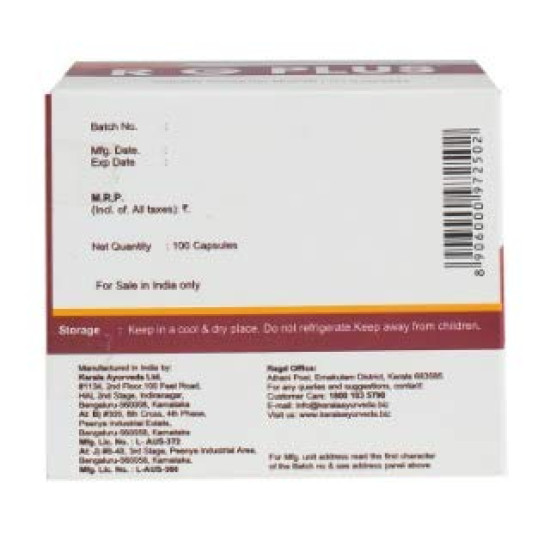 Kerala Ayurveda RG-Plus Capsule 100 Nos - Natural Bone Health Supplement