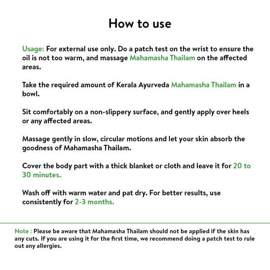 Kerala Ayurveda Mahamasha Thailam 200ml - Relieves Numbness & Muscle Weakness