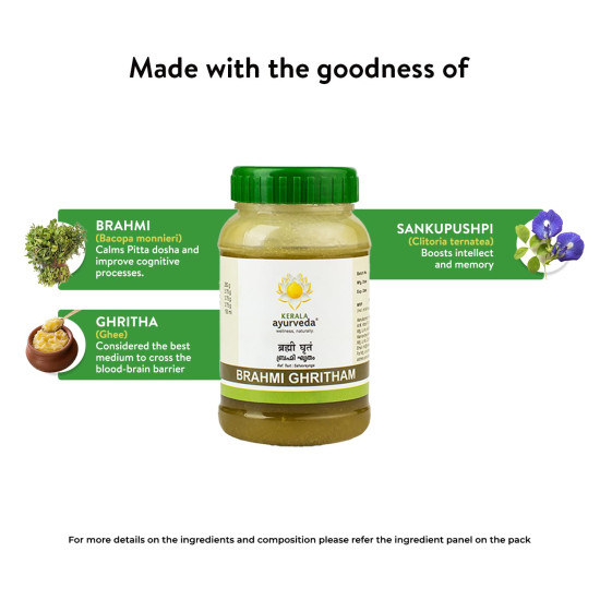 Kerala Ayurveda Brahmi Ghritham 150 ml - Enhance Mental Acuity