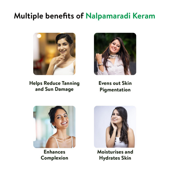 Kerala Ayurveda Nalpamaradi Keram 200ml | Face & Body Oil | Detan Oil | For All Skin Types| Suitable for All Skin Types | Removes Tan and Dark Spots | Heals Skin