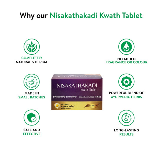 Kerala Ayurveda Nisakathakadi Kwath Tablet - Natural Blood Sugar Control