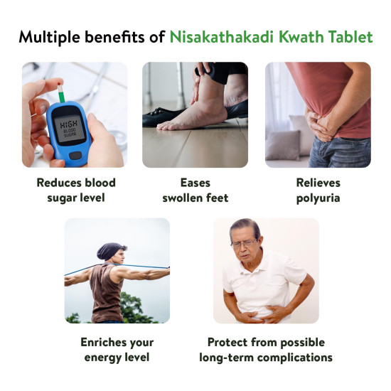 Kerala Ayurveda Nisakathakadi Kwath Tablet - Natural Blood Sugar Control
