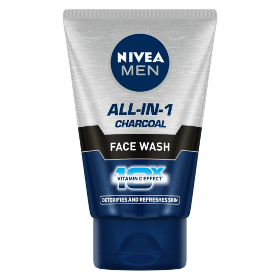 NIVEA Charcoal Face Wash, 100ml (Pack of 3) - Oil Control & Acne Reduction