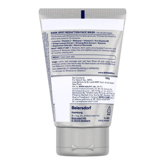 NIVEA MEN Dark Spot Reduction Face Wash - 10X Vitamin C Effect