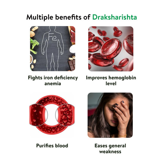Kerala Ayurveda Draksharishta 450 ml - Herbal Iron Tonic