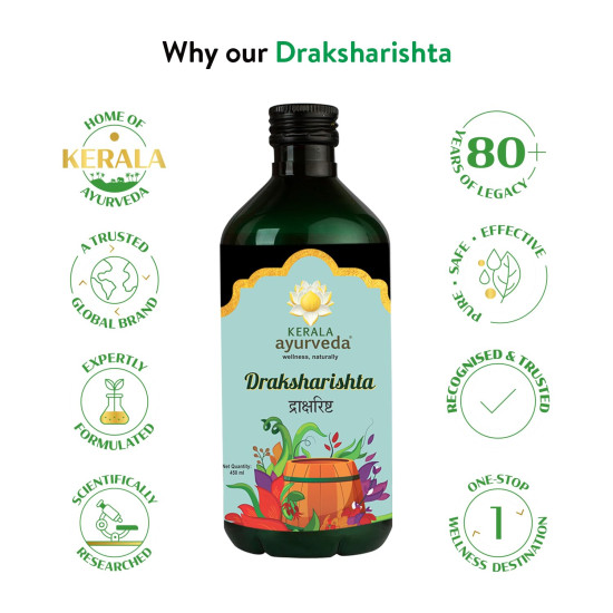 Kerala Ayurveda Draksharishta 450 ml - Herbal Iron Tonic