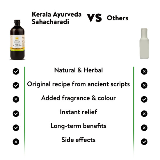 Kerala Ayurveda Sahacharadi Thailam 450 ml - Ayurvedic Back Pain Relief Oil