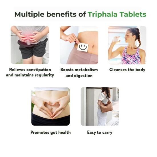 Kerala Ayurveda Triphala Tablet - 100% Ayurvedic Medicine for Gut Health