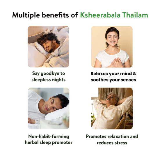 Kerala Ayurveda Ksheerabala Thailam 450ml - Herbal Sleep Promoter