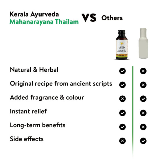 KERALA Ayurveda Mahanarayana Thailam 100 ml - Soothes Sore Muscles & Relieves Stiff Joints