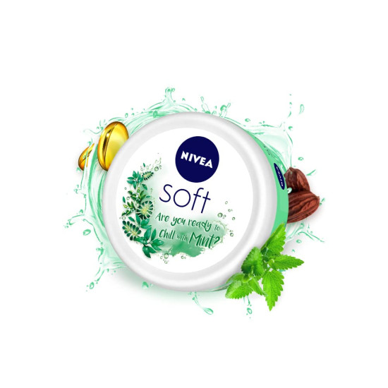 NIVEA Soft Light Moisturising Cream - Chilled Mint 100ml