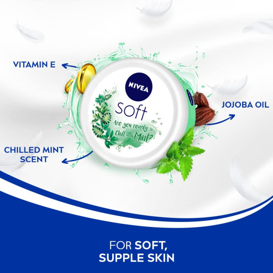 NIVEA Soft Light Moisturising Cream - Chilled Mint 100ml