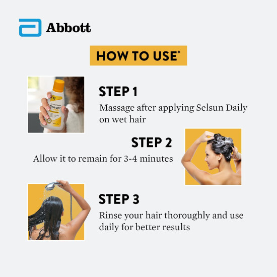 Abbott Selsun Daily Anti-Dandruff Shampoo - Sulphate-Free for Dry Scalp