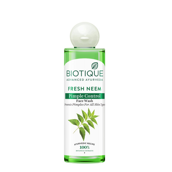 Biotique Fresh Neem Pimple Control Face Wash - Ayurvedic & Organically Pure