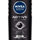 NIVEA Men Active Clean Shower Gel, 250ml With Free Loofah - Deep Cleansing