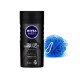 NIVEA Men Deep Impact Shower Gel - Deep Cleansing with Free Loofah
